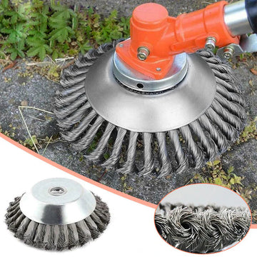 Unzerbrechliches Drahttrimmer-Messer - 360° Stahlklingen für unkrautfreien Rasen